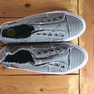 Canvas casual slip ons made by Blowfish